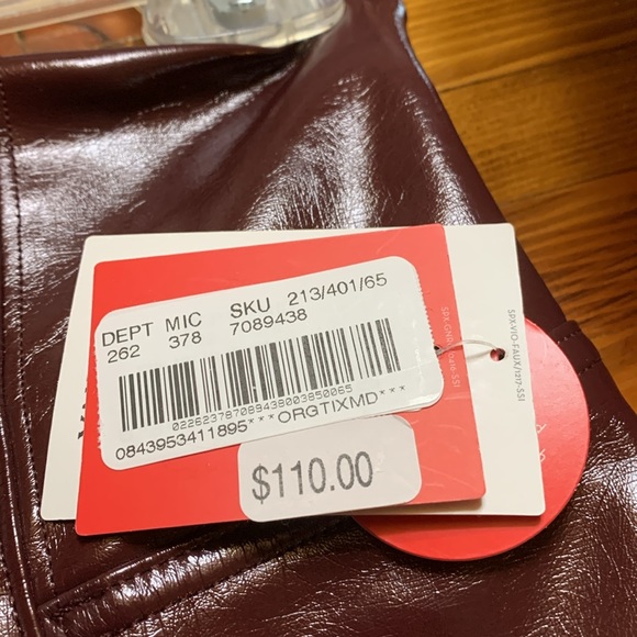 NWT Spanx brown faux leather pants. - Picture 4 of 8